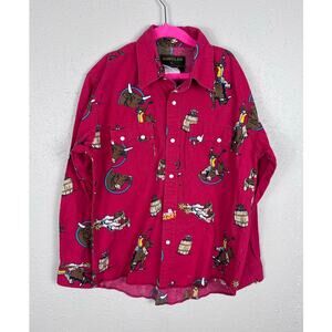 Rustler Western All-over Rodeo Print Boys Size Large